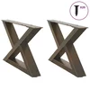 Noge za klub stolić 2 kom. Prirodni čelik 60 x (30-31,3) cm Čelik