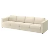 VIMLE Sofa 4-sed, Knäbäck svetlobež