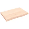 Zidna polica 60x40x(2-4) cm neobrađena masivna hrastovina