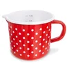 shumee Emajliran vrček z merilno posodo za kuhinjski lonec z ročajem 12 cm 1,2 l