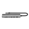 Satechi - 7-v-1 USB-C tanek večportni adapter z Ethernetom - USB-C večportni adapter, vesoljsko siv