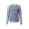 Marc Cain Majica dimno modra / opal / svetlo modra