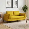 vidaXL Kavč za 2 osebi 2-sedežni Rumena 188 x 81 x 89 cm Žamet