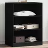 Ormar crni 77 x 48 x 102 cm od konstruiranog drva