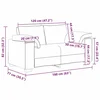 Vidaxl Dvosobni kavč Črna 160 cm blago