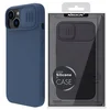 Nillkin Silikonski ovitek CamShield Silky za iPhone 14 Plus s pokrovom kamere, moder