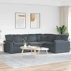 Modularna sofa s jastucima, baršunasta, tamno siva