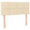 Vidaxl Posteljno vzglavje krem 90x5x78/88 cm blago