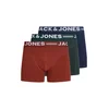 JACK & JONES Boksarice JJSense temno modra / jelka / karminsko rdeča / bela