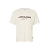 JACK & JONES Majica JJABBO bež/rdeča/črna