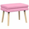Vidaxl Dvojna klop Roza 60 x 40 x 46 cm Blago