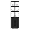 Costway Kotna omara 180 cm visoka s 5 policami črna