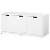 NORDLI Komoda s 3 fioke, bela, 120x54 cm