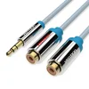 Vention Audio adapter kabel (3.5mm muški na 2x RCA ženski, crni)