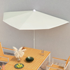 vidaXL Vrtni polovični senčnik 180x90 cm peščen
