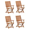Sklopive vrtne stolice 4 kom 57x66x95 cm masivno drvo bagrema