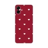 Maska za Samsung Galaxy A07 Burgundy Hearts, Silikonska, Print Skin, Crvena