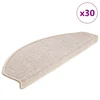 Prostirke za stepenice 30 kom 65x24x4 cm taupe poluokrugle velike