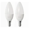SOLHETTA LED sijalica E14 470 lumena, luster/opal bela
