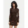 Vero Moda Cocktail obleka VmQuinn 10348613 Rjava Regular Fit