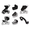 Mestni voziček Thule Urban Glide 4-wheel Black + Bassinet Black SET 7in1