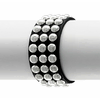 Zapestnica BLACK SNAKE ROUND RIVETS 3 ROWS - LSF1 90