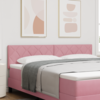 Vidaxl LED vzglavje z LED lučmi Geometric Priročnik Roza 180 cm Žamet