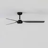 FARO BARCELONA Stropni ventilator Punt M, črn, DC, tih, 130 cm, daljinski upravljalnik - Dnevna soba/jedilnica - Sodobni - črno - Kovina