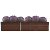 VIDAXL Visoka greda pocinkano jeklo 400x80x77 cm rjava