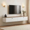 Hanah Home TV komoda Ligne 160, 160 cm, atlantski bor / bela