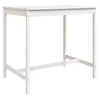 Vidaxl Vrtna miza bela 121x82,5x110 cm trdna borovina