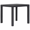 VIDAXL Vrtna miza iz plastike 79x79x72 cm rjava videz ratana