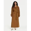 Elisabetta Franchi Volneni plašč CP-02D-66E2-V790 Rjava Regular Fit