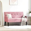 Chesterfield klupa Ružičasta 112 x 65,5 x 75 cm Baršun