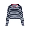 Tommy Jeans Pletena jopa mornarska/rdeča/bela