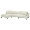 UPPAKRA Modularna sofa s 4,5 sedišta, s lenjivcem, levo/Axvall prljavobela