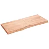 Kupaonska radna ploča svjetlosmeđa 120x50x(2-6) cm masivno drvo
