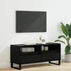 TV ormar Crni hrast 100 x 34,5 x 44,5 cm Obrađeno drvo i čelik