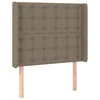 Vidaxl Vzglavje z ušesi taupe 83x16x118/128 cm blago