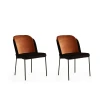 Hanah Home Set 2 trpezarijske stolice Bronzano-Crni