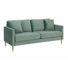 Dvosed kavč CosmoLiving by Cosmopolitan 133 Zelena, 184x85x81cm, Blago, Noge: Kovina