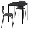 SANDSBERG Sto i 2 stolice, crna crna/Remmarn antracit boja antracita, 67x67 cm