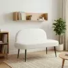 vidaXL Oblazinjena klop z naslonom Bela 110 x 60 x 76 cm Umetno usnje