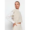 Trendyol Stone Crop Crew Neck Knitwear Knitwear Sweater