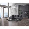 ATELIER DEL SOFA Ugaona sofa-krevet Flavia Dark Grey