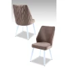 Hanah Home Set stolica Pufi, 48x90x43 cm, 2 komada, Crno-smeđe