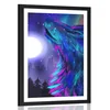 Plakat s paspartujem volčji mesec - 30x45 no frame