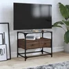TV ormarić sa staklenom površinom boja hrasta 60x35x51 cm drvo