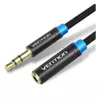 3.5mm platnom presvucen audio produzetak kabl sa metalnim konektorima 0.5m