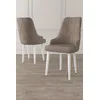 HANAH HOME Set 6 stolica Trex Cappuccino White